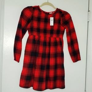 Girls, size 8 Gap Kids, black and red check dress